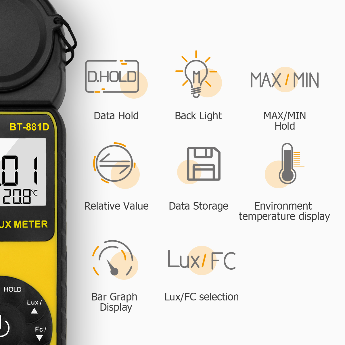 Digital Lux Meter 400,000 Lux  - огляд і ціна Photography Lighting Handheld